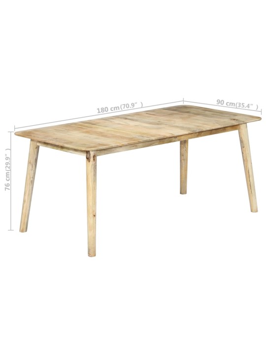 Jídelní stůl 180 x 90 x 76 cm masivní mangovníkové dřevo