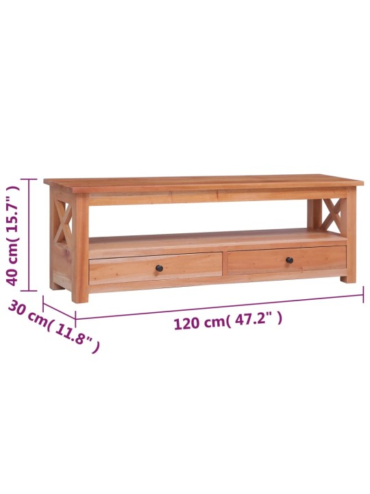 TV stolek 120 x 30 x 40 cm masivní mahagonové dřevo