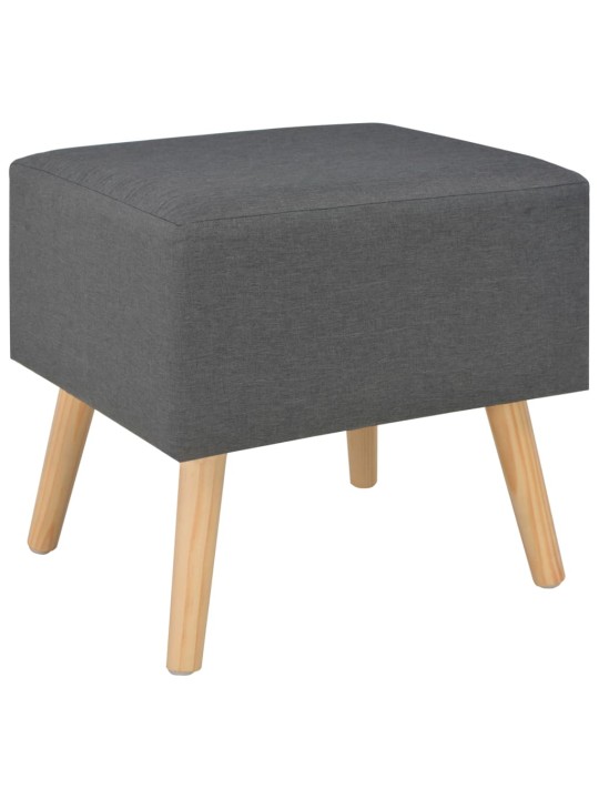 Noční stolky 2 ks tmavě šedé 40 x 35 x 40 cm textil