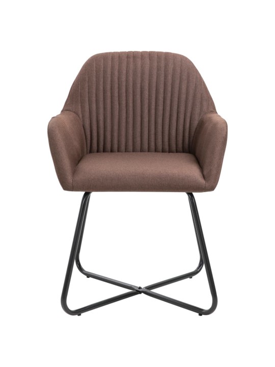 Jídelní židle 2 ks hnědé textil