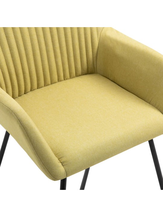 Otočné jídelní židle 2 ks zelené textil