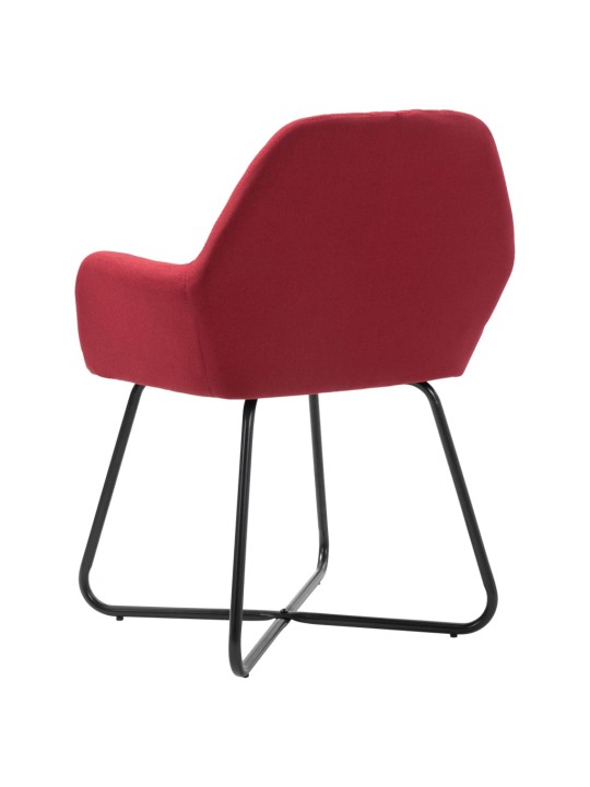 Jídelní židle 2 ks vínové textil