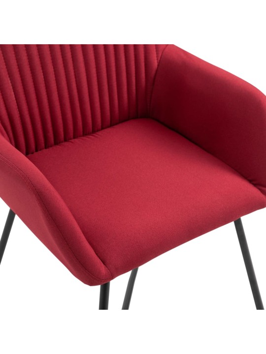 Jídelní židle 2 ks vínové textil