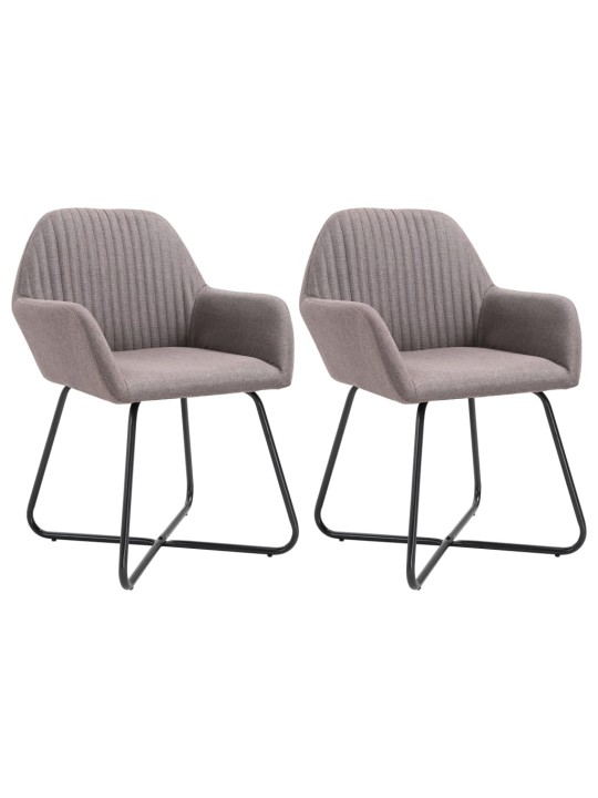 Jídelní židle 2 ks taupe textil