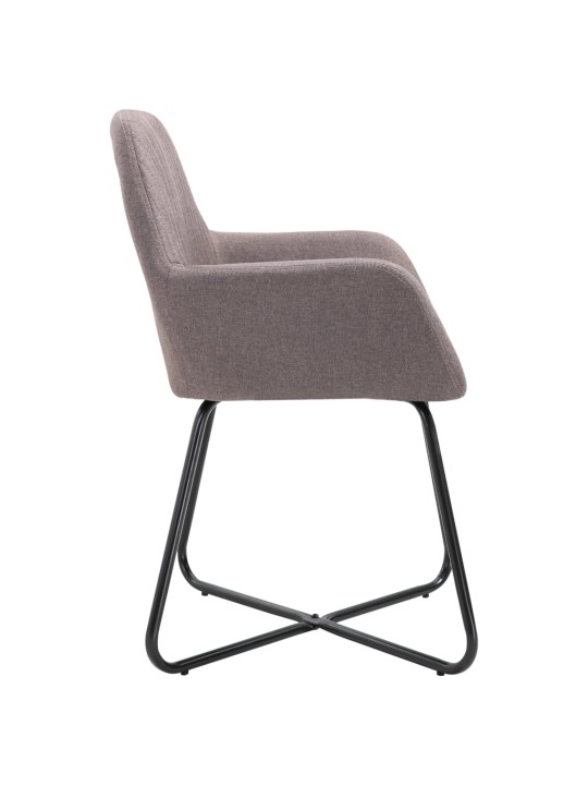 Jídelní židle 2 ks taupe textil