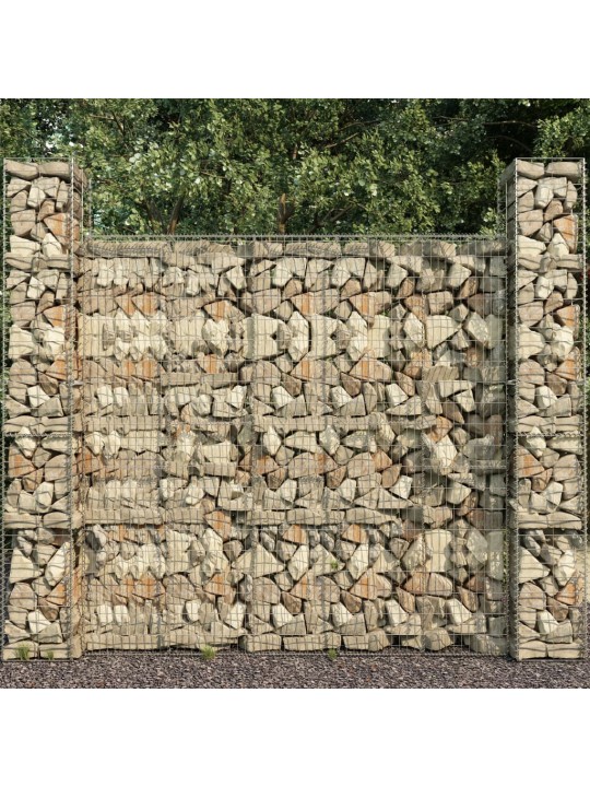 Gabionové koše 3 ks pozinkovaná ocel 25 x 25 x 197 cm