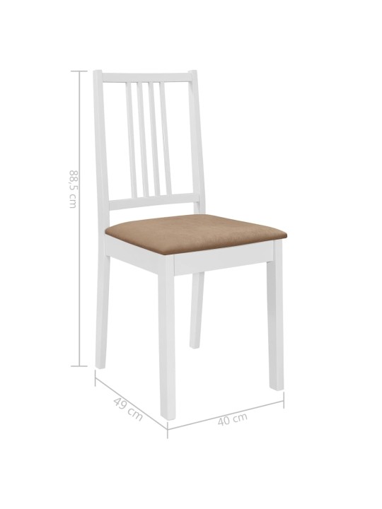 5dílný jídelní set MDF bílý