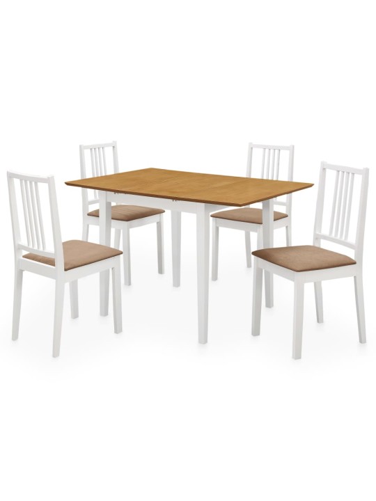 5dílný jídelní set MDF bílý