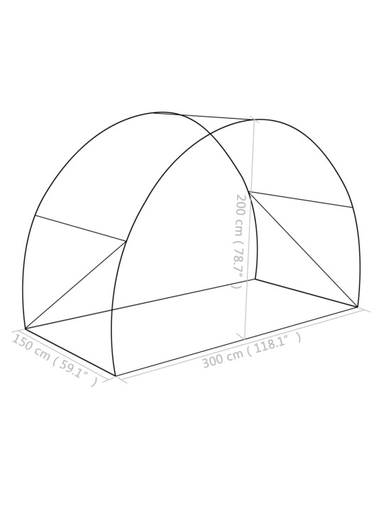 Fóliovník 4,5 m² 300 x 150 x 200 cm