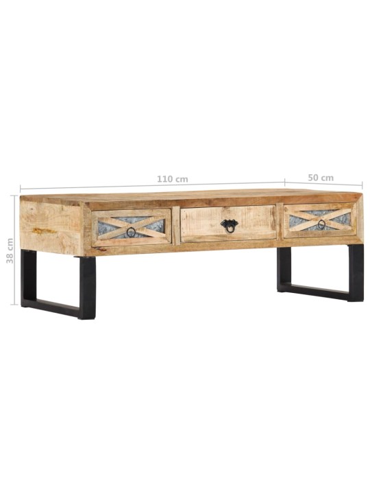 Konferenční stolek 110 x 50 x 38 cm masivní mangovníkové dřevo
