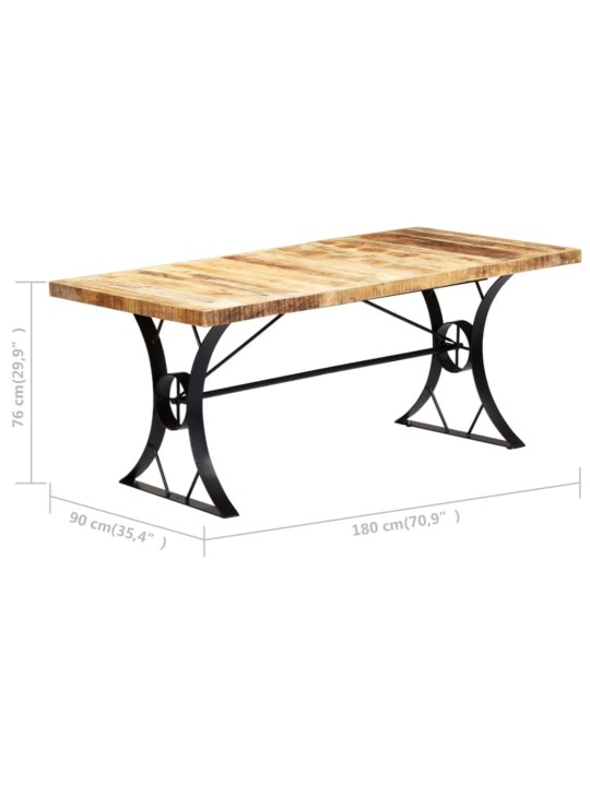 Jídelní stůl 180 x 90 x 76 cm masivní mangovníkové dřevo