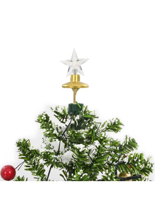 Sněžící vánoční stromeček s deštníkovým stojanem zelený 75 cm