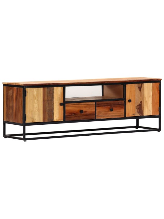 TV stolek 120 x 30 x 40 cm masivní recyklované dřevo a ocel
