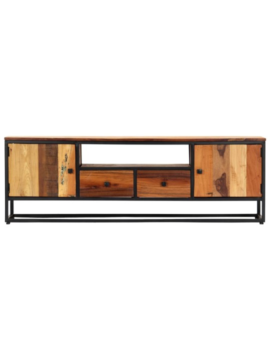 TV stolek 120 x 30 x 40 cm masivní recyklované dřevo a ocel
