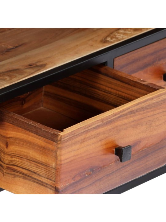 TV stolek 120 x 30 x 40 cm masivní recyklované dřevo a ocel