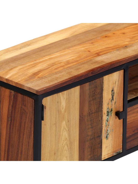 TV stolek 120 x 30 x 40 cm masivní recyklované dřevo a ocel