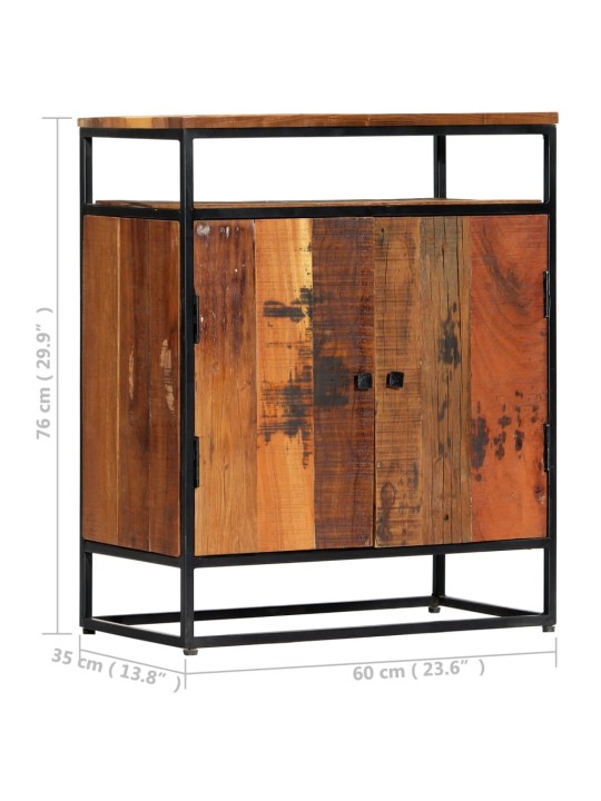 Odkládací skříňka 60x35x76 cm masivní recyklované dřevo a ocel