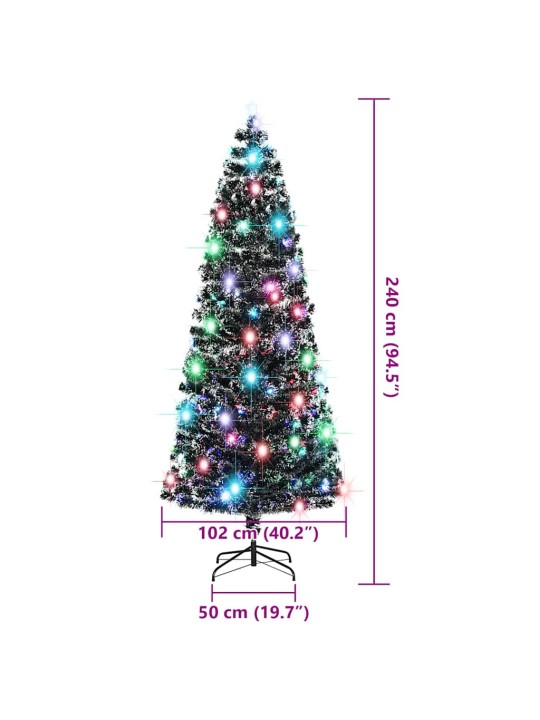 Vánoční stromek se stojanem a led 240 cm optické vlákno