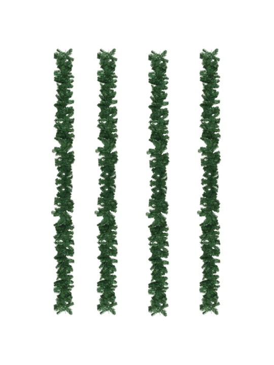 Vánoční girlandy 4 ks zelené 270 cm pvc