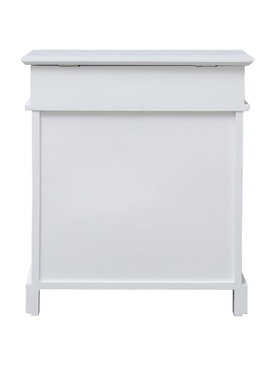 Botník bílý 50 x 28 x 58 cm dřevo pavlovnie