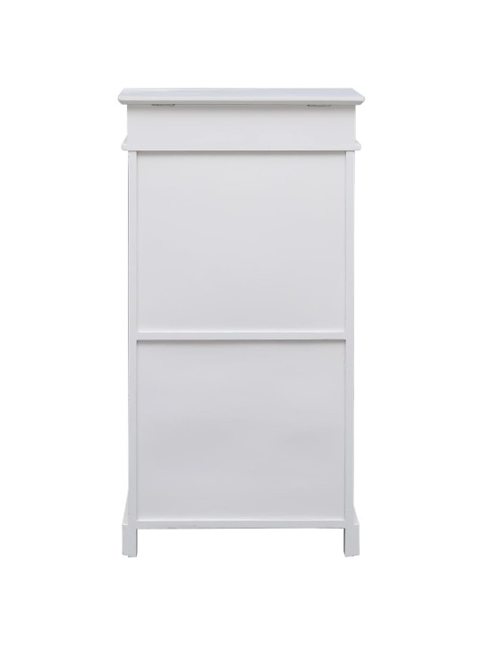 Botník bílý 50 x 28 x 98 cm dřevo pavlovnie