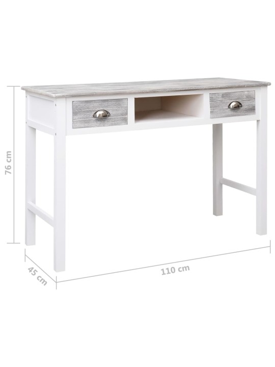 Psací stůl šedý 110 x 45 x 76 cm dřevo