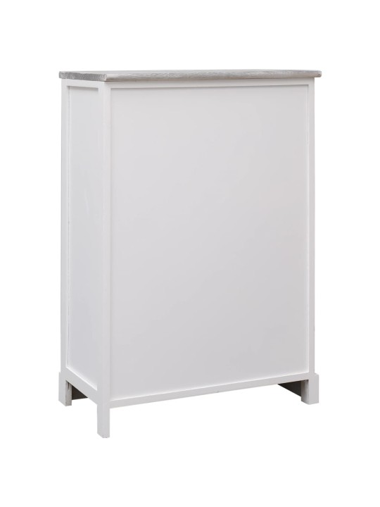 Příborník s 10 zásuvkami šedý 113 x 30 x 79 cm dřevo