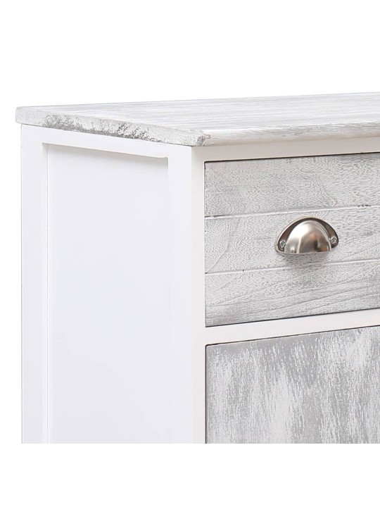 Příborník s 10 zásuvkami šedý 113 x 30 x 79 cm dřevo