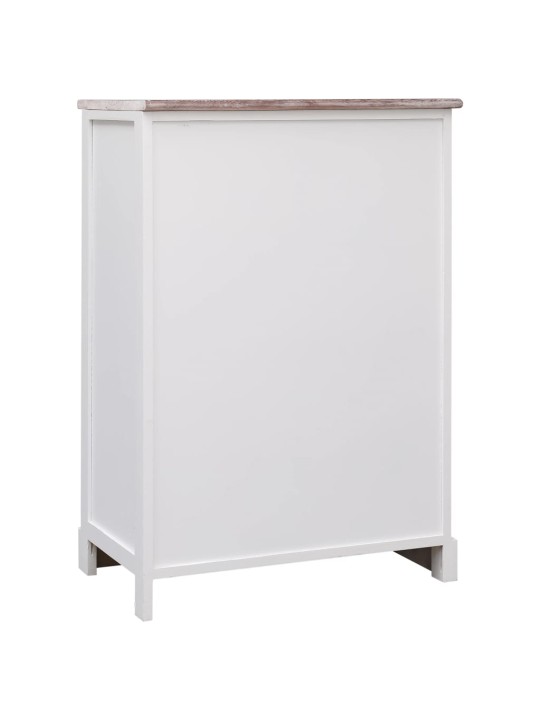 Příborník s 10 zásuvkami hnědý 113 x 30 x 79 cm dřevo
