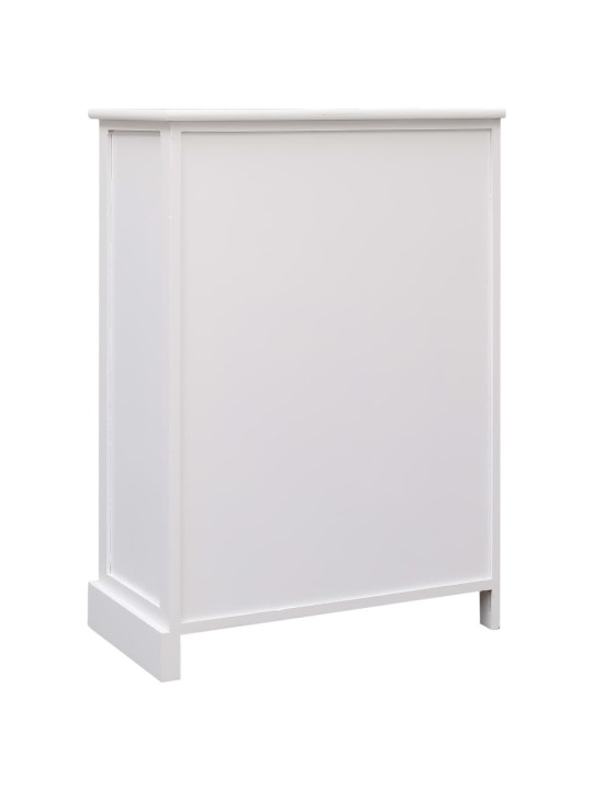 Příborník s 10 zásuvkami bílý 113 x 30 x 79 cm dřevo
