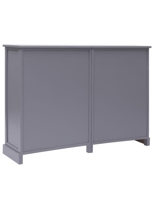 Příborník s 10 zásuvkami šedý 113 x 30 x 79 cm dřevo