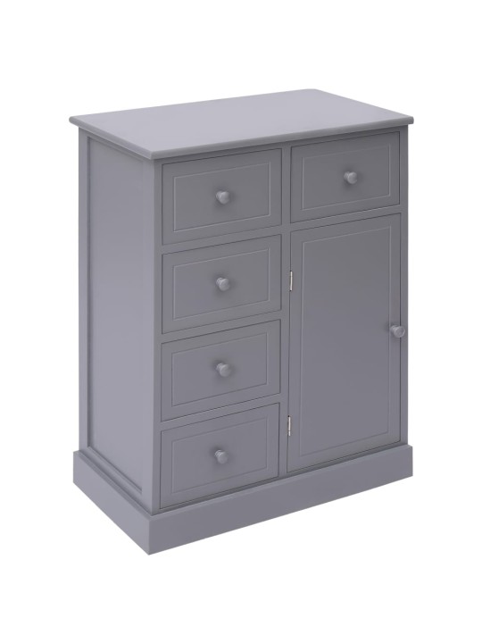 Příborník s 10 zásuvkami šedý 113 x 30 x 79 cm dřevo