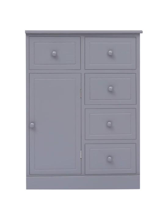 Příborník s 10 zásuvkami šedý 113 x 30 x 79 cm dřevo