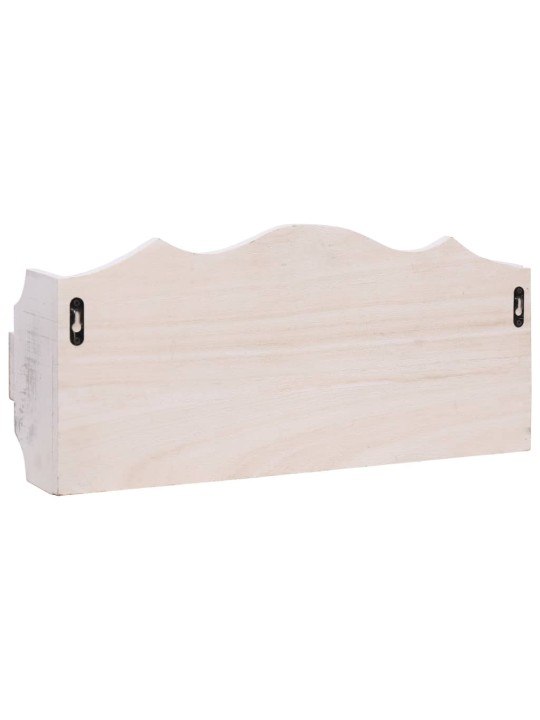 Nástěnný věšák bílý 50 x 10 x 23 cm dřevo
