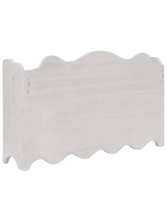 Nástěnný věšák bílý 50 x 10 x 30 cm dřevo