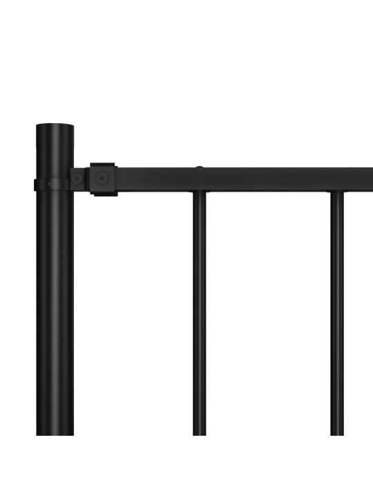 Plotový dílec se sloupky ocel práškový lak 1,7 x 1,25 m černý