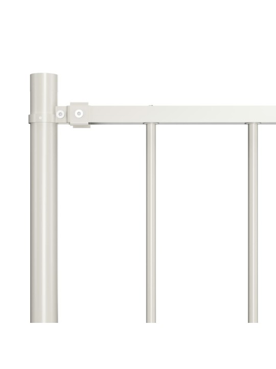 Plotový dílec se sloupky ocel práškový lak 1,7 x 1,25 m bílý