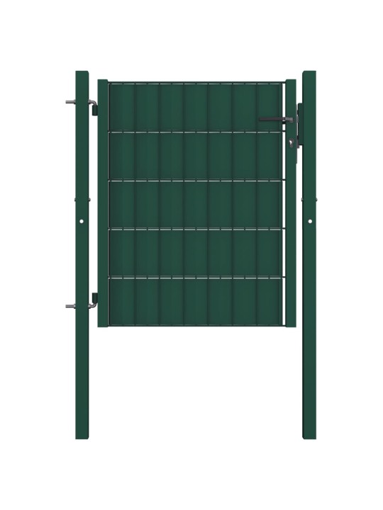 Plotová branka PVC a ocel 100 x 81 cm zelená