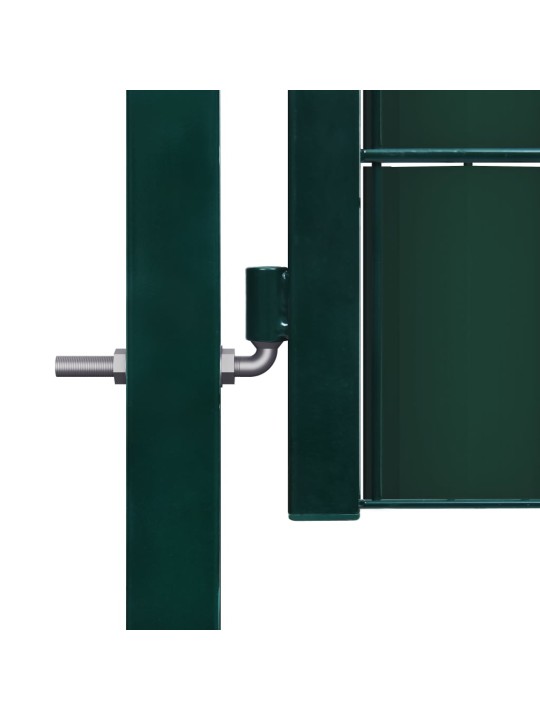 Plotová branka PVC a ocel 100 x 81 cm zelená