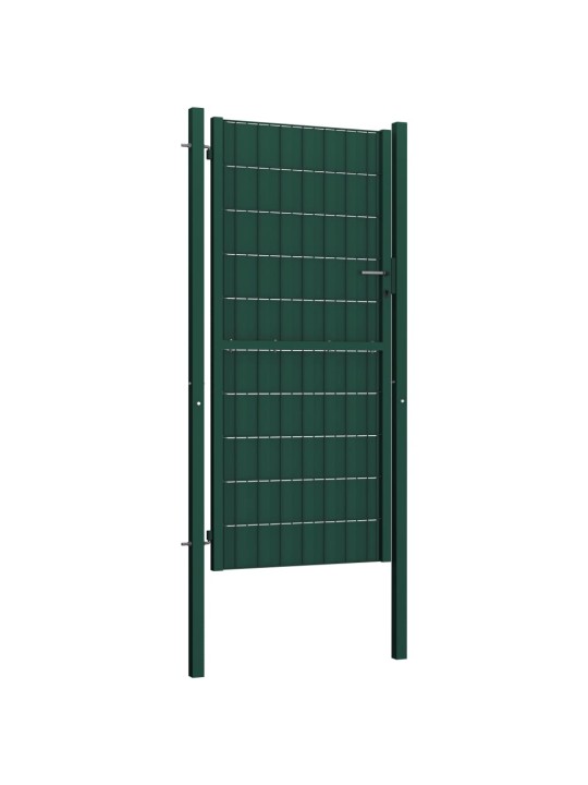 Plotová branka PVC a ocel 100 x 124 cm zelená