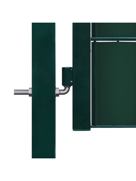 Plotová branka PVC a ocel 100 x 124 cm zelená