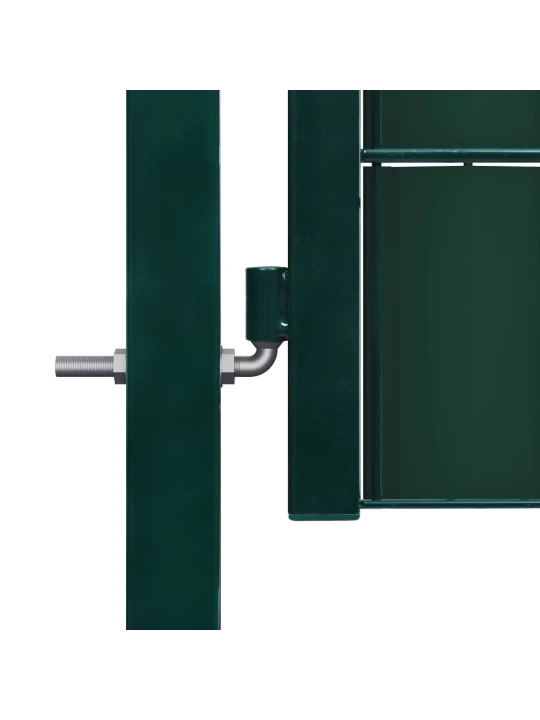 Plotová branka PVC a ocel 100 x 124 cm zelená