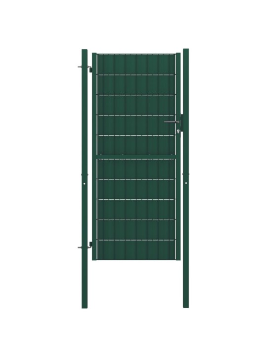 Plotová branka PVC a ocel 100 x 204 cm zelená