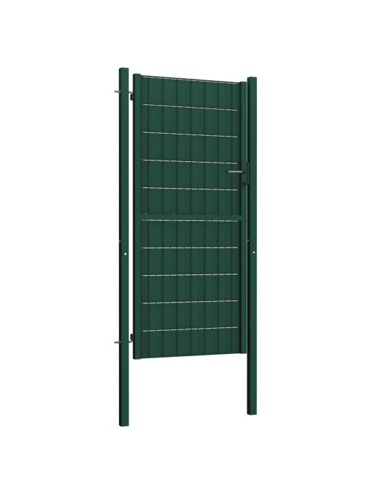 Plotová branka PVC a ocel 100 x 204 cm zelená