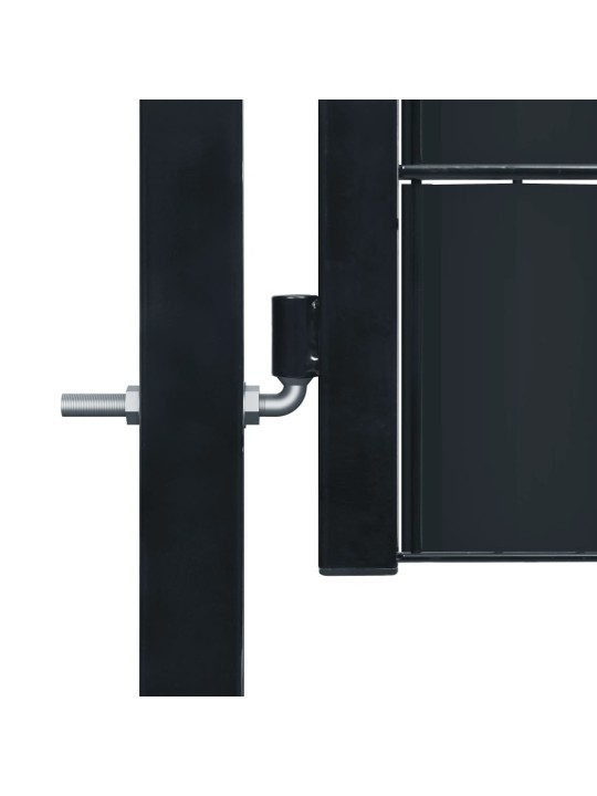 Plotová branka PVC a ocel 100 x 101 cm antracitová