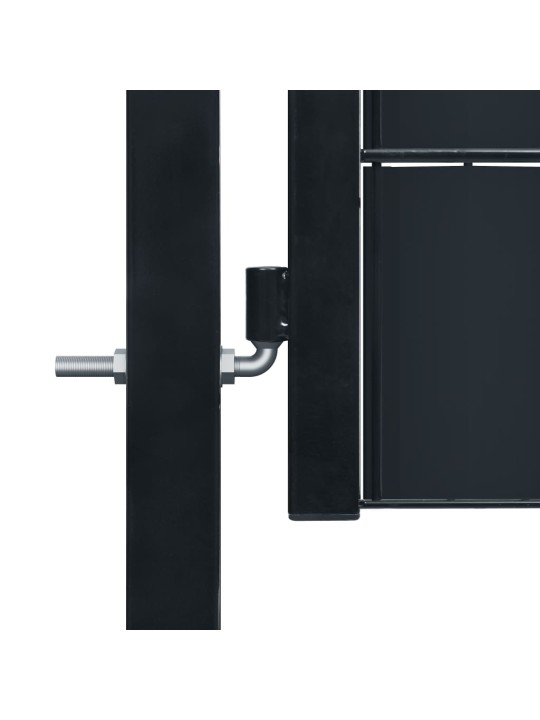 Plotová branka PVC a ocel 100 x 164 cm antracitová
