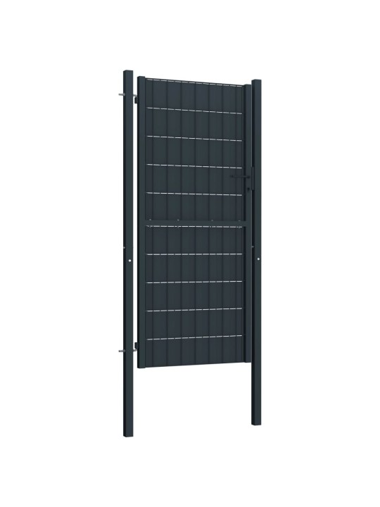 Plotová branka PVC a ocel 100 x 204 cm antracitová