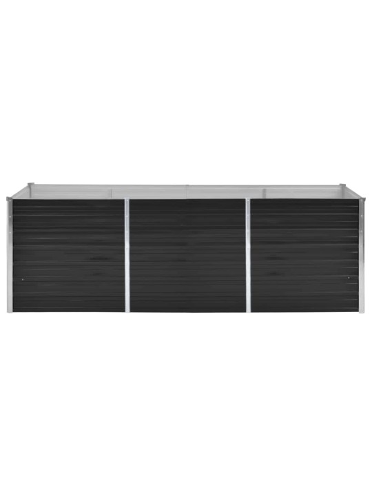 Vyvýšený záhon antracitový 240 x 80 x 77 cm pozinkovaná ocel