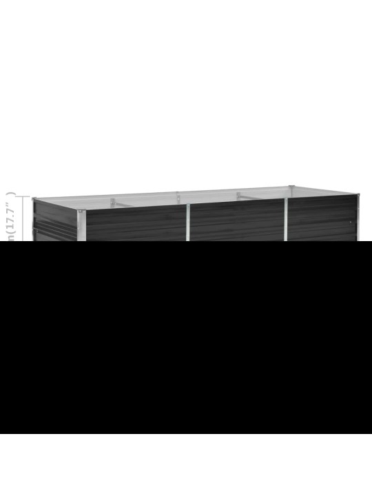 Vyvýšený záhon antracitový 240 x 80 x 45 cm pozinkovaná ocel