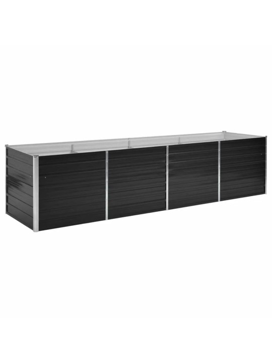 Vyvýšený záhon antracitový 320 x 80 x 77 cm pozinkovaná ocel